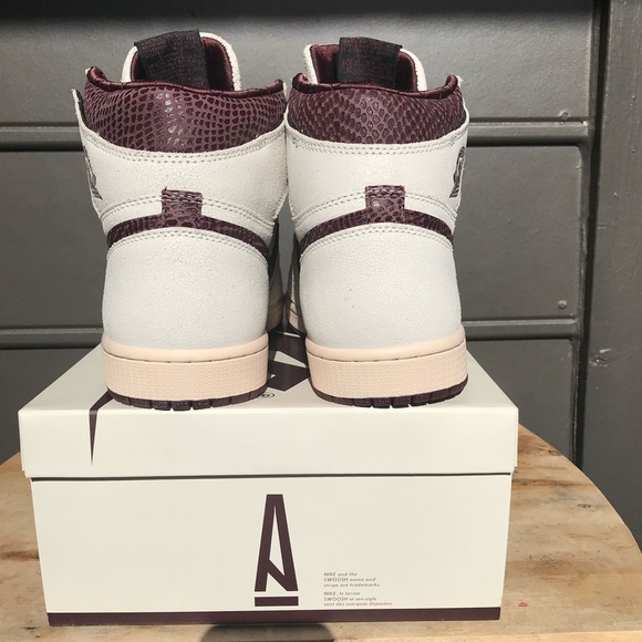 Retro Air Jordan 1 High Og x A Ma Maniére “Airness”(Sail/Snakeskin) - Picture 5 of 9